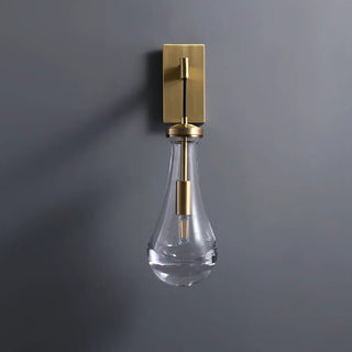 Raindrop Modern Wall Sconce (Rod). Raindrop Wall Sconce. Raindrop Wall Sconce Cord. Raindrop Wall Sconce Using Rod. Glass Teardrop Wall Lamp. RainDrop Glass Wall Sconce. Rain Sconce. Raindrop Sconce VintageBrass.