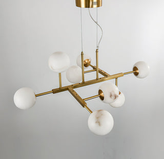 Elegant Ball Alabaster Chandelier