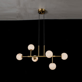 Elegant Ball Alabaster Chandelier