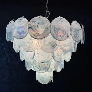Blue Disk Glass Round Chandelier