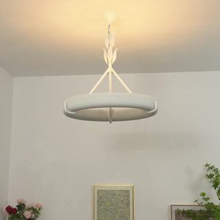 Elodie Plaster Petal Ring Chandelier