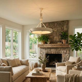 Elodie Plaster Petal Ring Chandelier