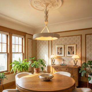 Elodie Plaster Petal Ring Chandelier