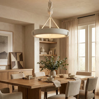 Elodie Plaster Petal Ring Chandelier