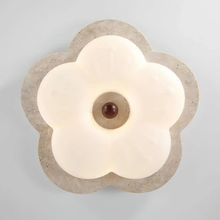 Flower Travertine Lumi Ceiling Light
