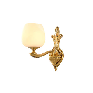 Fyzdlaor American Brass Glass Wall Lamp