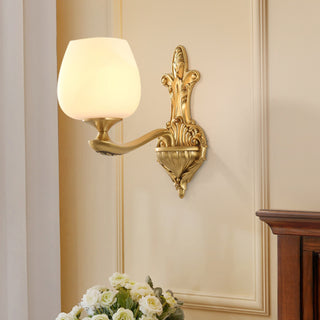 Fyzdlaor American Brass Glass Wall Lamp