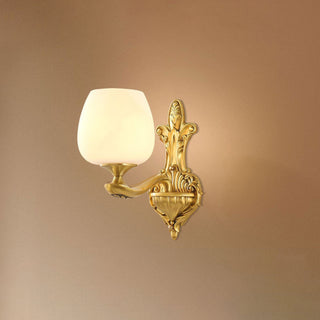 Fyzdlaor American Brass Glass Wall Lamp