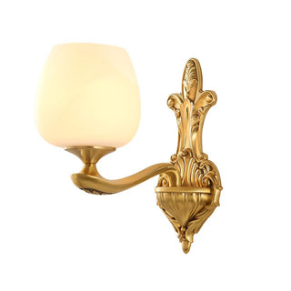 Fyzdlaor American Brass Glass Wall Lamp