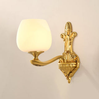 Fyzdlaor American Brass Glass Wall Lamp