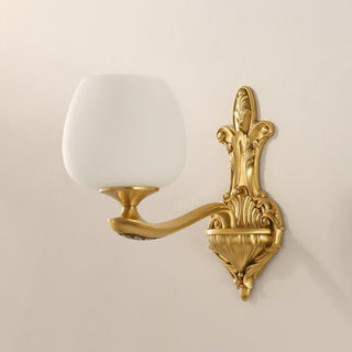 Fyzdlaor American Brass Glass Wall Lamp