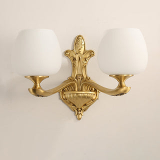 Fyzdlaor American Brass Glass Wall Lamp