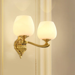 Fyzdlaor American Brass Glass Wall Lamp