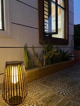 Garden Rattan Floor Lamp