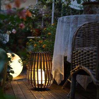 Rattan Weaving Oval Cage Outdoor Patio Waterproof Floor Lamp. Garden Rattan Floor Lamp. Rattan Floor Lamp. Rattan Portable Lantern. Waterproof Solar Outdoor Lights.