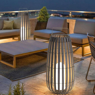 Rattan Weaving Oval Cage Outdoor Patio Waterproof Floor Lamp. Garden Rattan Floor Lamp. Rattan Floor Lamp. Rattan Portable Lantern. Waterproof Solar Outdoor Lights.