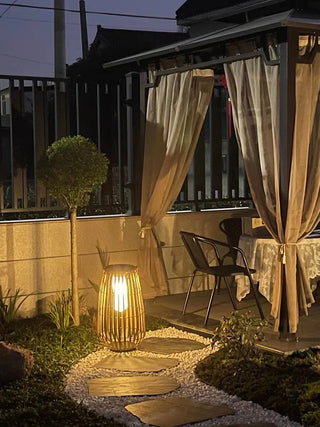 Garden Rattan Floor Lamp