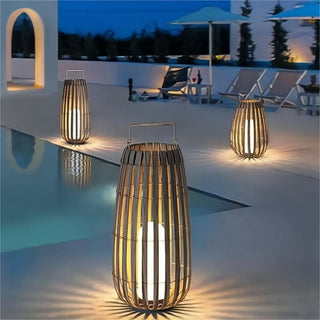 Garden Rattan Floor Lamp