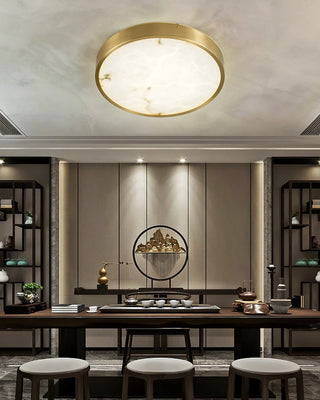 Geometric Alabaster Recessed Ceiling Light