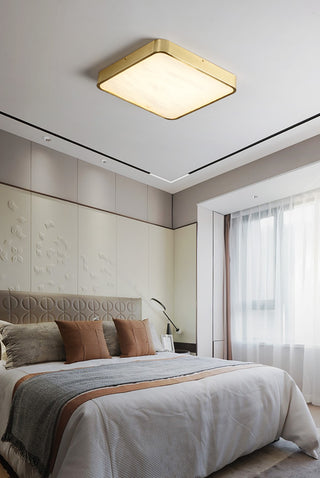 Geometric Alabaster Recessed Ceiling Light