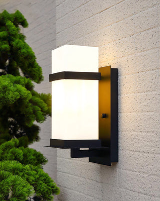 Glass Mcdade Square Outdoor Wall Light