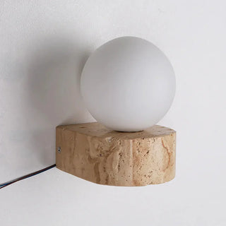Globe Byers Travertine Wall Lamp