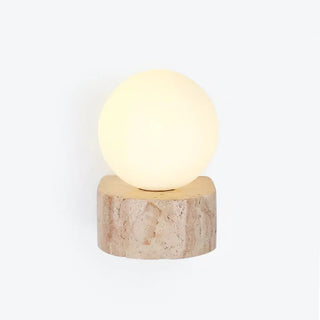 Globe Byers Travertine Wall Lamp