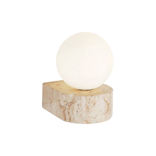 Globe Byers Travertine Wall Lamp
