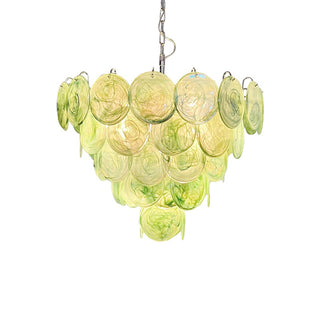 Green Iridescent Murano Chandelier