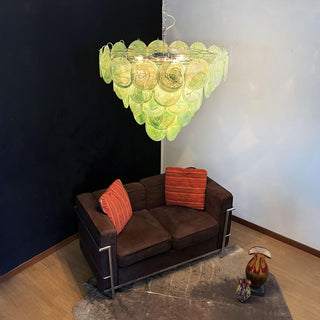 Green Iridescent Murano Chandelier