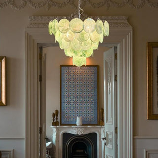 Green Iridescent Murano Chandelier