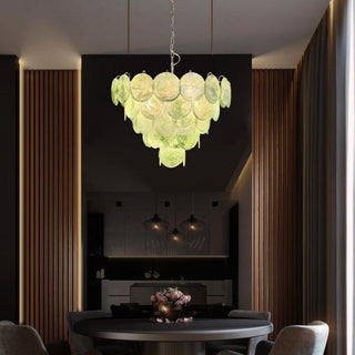 Green Iridescent Murano Chandelier