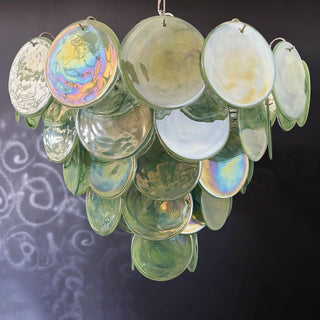 Green Iridescent Murano Chandelier