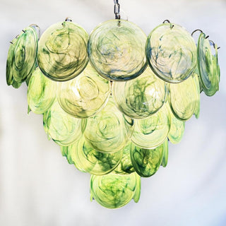 Green Iridescent Murano Chandelier