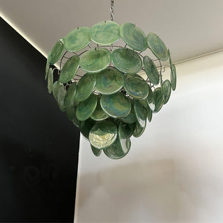 Green Iridescent Murano Chandelier