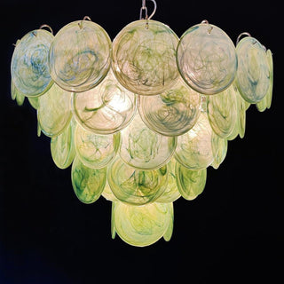 Green Iridescent Murano Chandelier