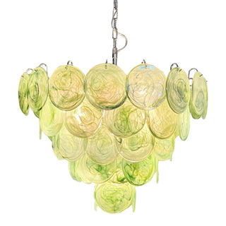 Green Iridescent Murano Chandelier