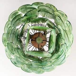 Green Iridescent Murano Chandelier