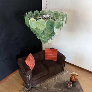 Green Iridescent Murano Chandelier