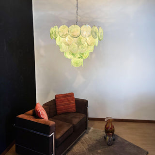 Green Iridescent Murano Chandelier