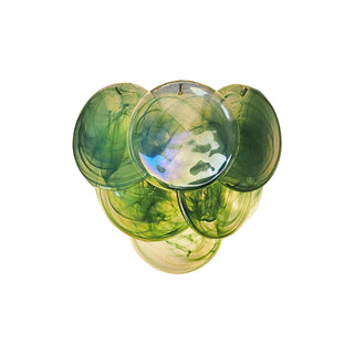 Green Vintage Murano Disc Wall Sconce