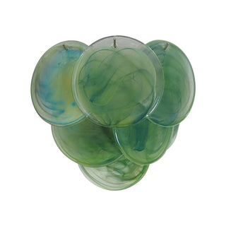 Green Vintage Murano Disc Wall Sconce