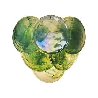 Green Vintage Murano Disc Wall Sconce