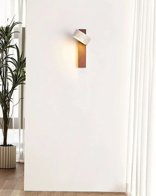 Grove Beam Travertine Wall Lamp
