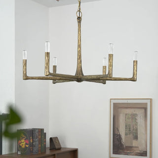 Hammered Cylindrical Lamp Arm Chandelier