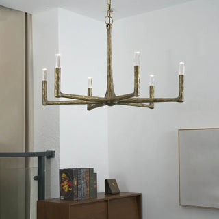 Hammered Cylindrical Lamp Arm Chandelier