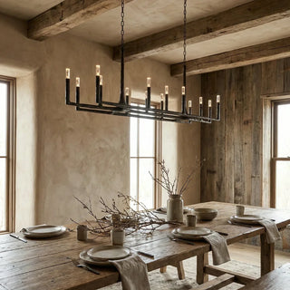 Hammered Cylindrical Lamp Arm Chandelier