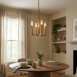 Hammered Cylindrical Lamp Arm Chandelier