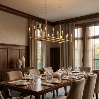 Hammered Cylindrical Lamp Arm Chandelier