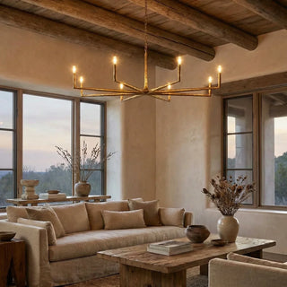 Hammered Cylindrical Lamp Arm Chandelier